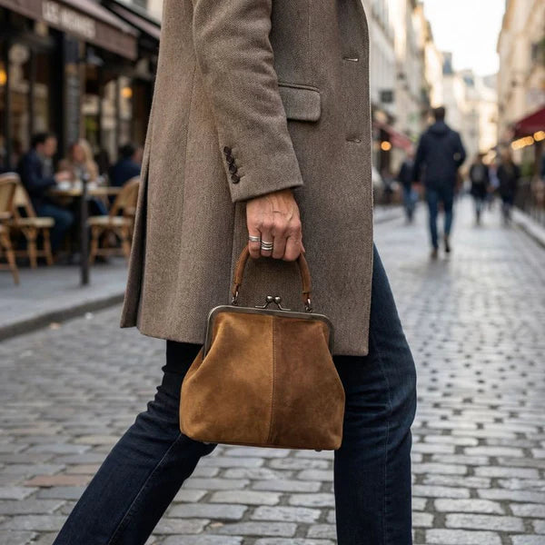 Élise - Sac à main structuré en cuir végétal texturé