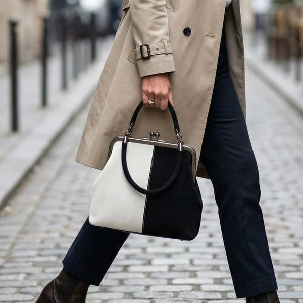 Élise - Sac à main structuré en cuir végétal texturé