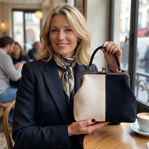 Élise - Sac à main structuré en cuir végétal texturé